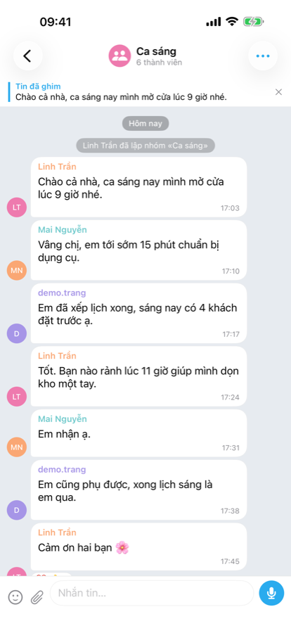 A group chat in 29Son Chat